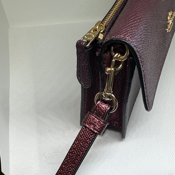 Coach Plum Leather Wristlet - Picture 5 of 5